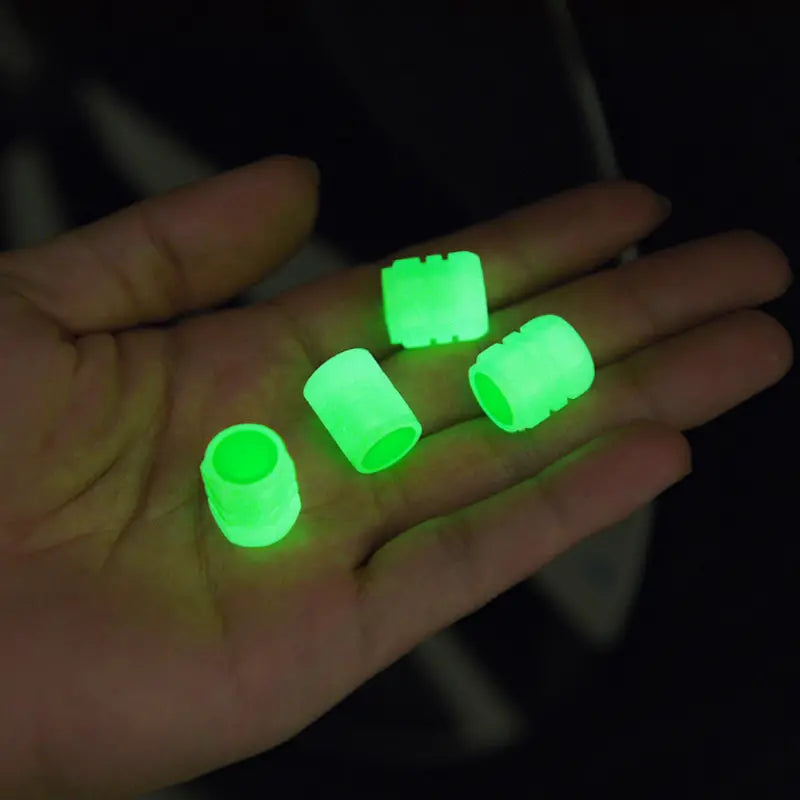 TAMPA DE VÁLVULA FLUORESCENTE PARA PNEUS DE COR VERDE - GLOWCAP™