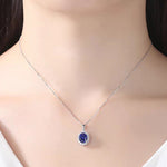 CONJUNTO DE COLAR + 2 BRINCOS DE SAFIRA - LADY DI™