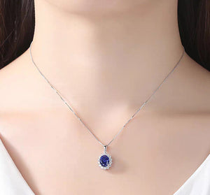 CONJUNTO DE COLAR + 2 BRINCOS DE SAFIRA - LADY DI™