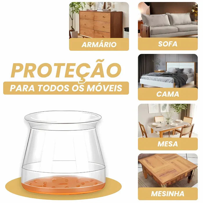 MOVEFLEX™ – TAMPA DE SILICONE PARA PÉS DE MÓVEIS (PROTEGE CONTRA RISCO ...