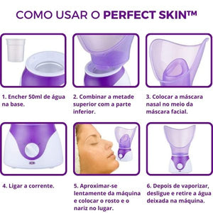 SAUNA FACIAL PORTÁTIL PARA LIMPEZA FACIAL E EFEITO REJUVENESCEDOR - PERFECT SKIN™