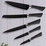 CONJUNTO DE FACAS NAMIUTSU BLACK SHARKSWISS™  (6 PEÇAS)