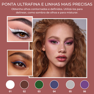 SLASHEYE™ - Conjunto de 6 Lápis Delineador de madeira para Olhos