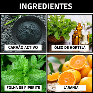 BRANQUEADOR DE DENTES COM CARVÃO ACTIVADO E EXTRACTO DE PLANTAS - WHITETH™