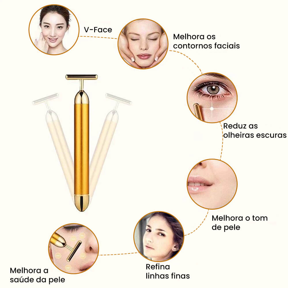 Massajador Facial Rejuvenescedor de Alta Frequência T-Beauty™