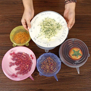 PACOTE DE 6 UNIDADES DE TAMPAS DE SILICONE REUTILIZÁVEIS - PLASTICFREE™