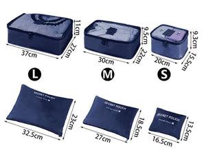 CONJUNTO DE ORGANIZADORES DE BAGAGEM 6 EM 1 - TRAVEL ORGANISER™